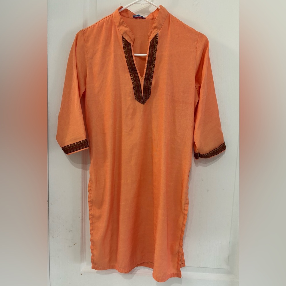 Vintage Ranikma Silk Blend Kurta Tunic Handmade Boho Ethnic Top Size M